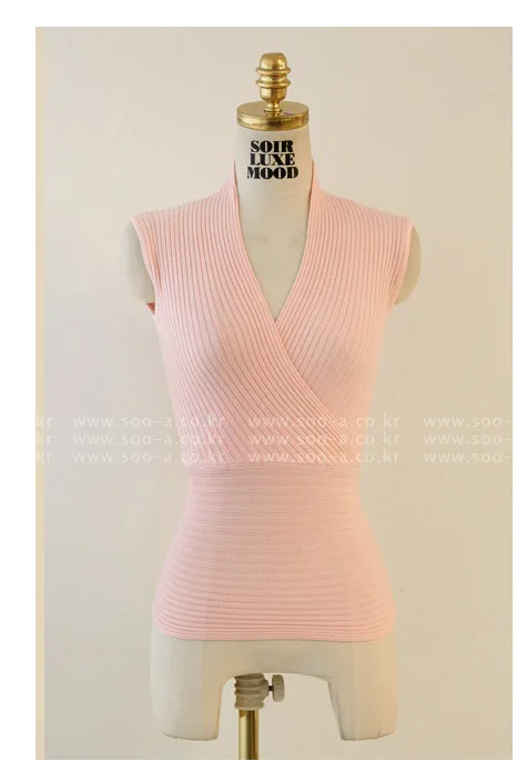 Atacado de roupas femininas 2020 женский свитер Ночной клуб жилет трикотажные топы с глубоким
