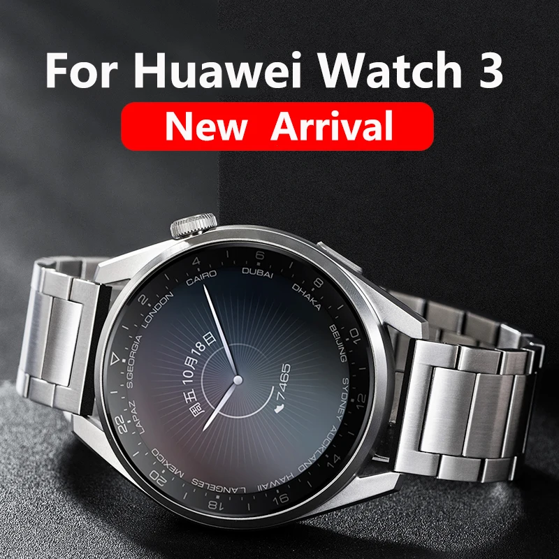 Оригинальный титановый серый ремешок для часов Huawei Watch 3 Pro металлический Корреа