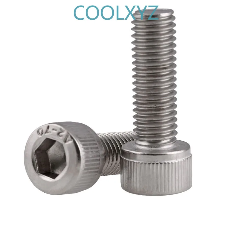 

304 stainless steel fine tooth hexagon socket screw / DIN912 cup head hexagon socket bolt M10 2pcs