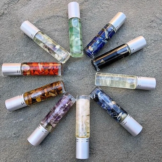 Бутылка для эфирного масла из натурального драгоценного камня 10 мл | Красота и