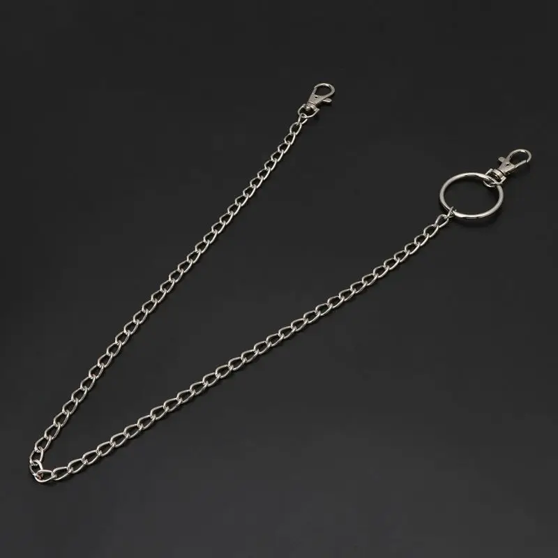 Длинный металлический кошелек с цепочкой и поводком для брюк джинсов кольцо