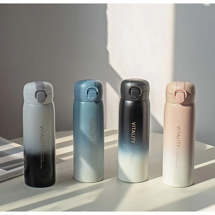 

Stainless steel vacuum bottle portable student children's thermos cup travel hot water cup ice cup