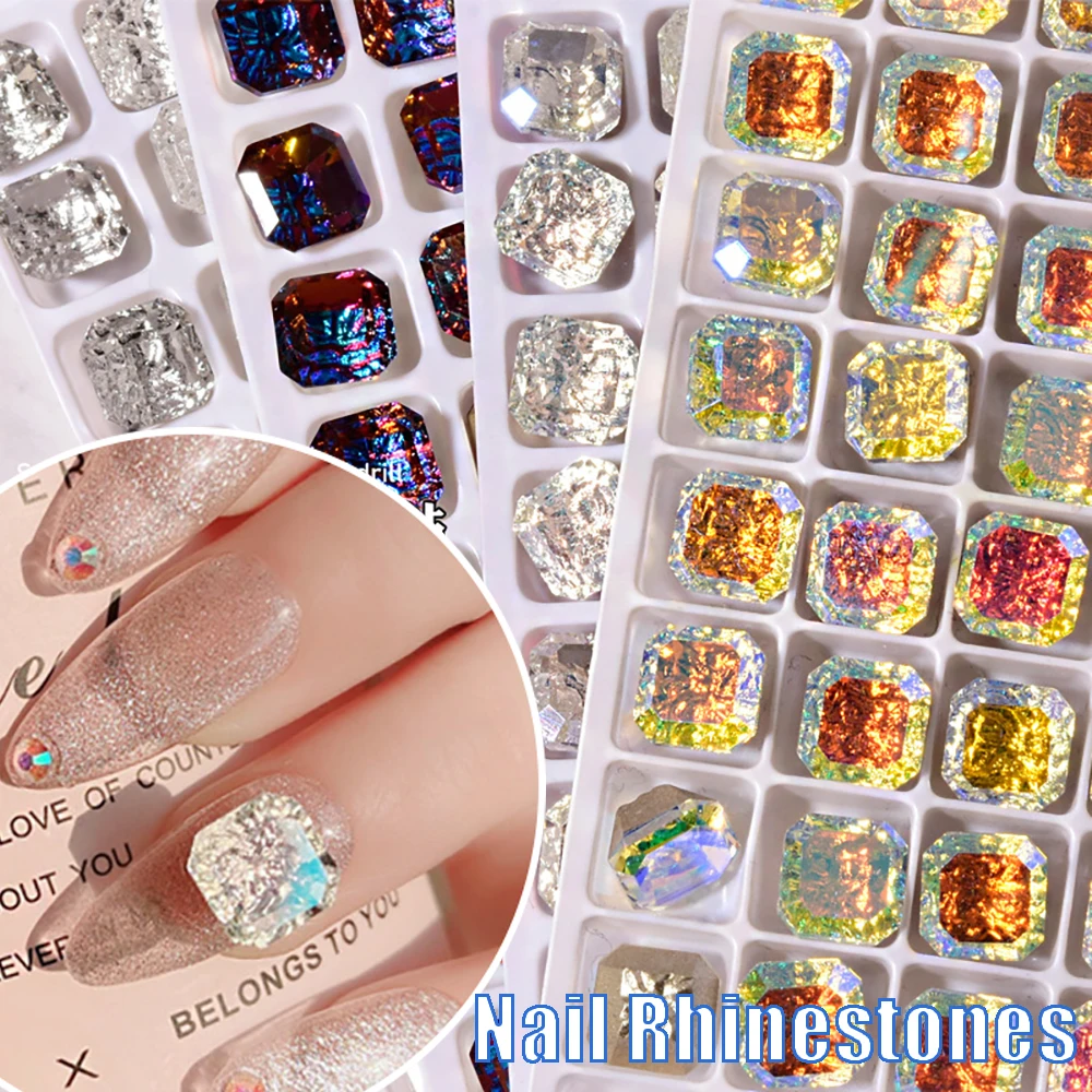 

10Pcs 3D Luxury Shiny Nail Rhinestones Relief Lotus Diamonds Delicate Charms Nail Crystal Jewelry Manicure Accessories