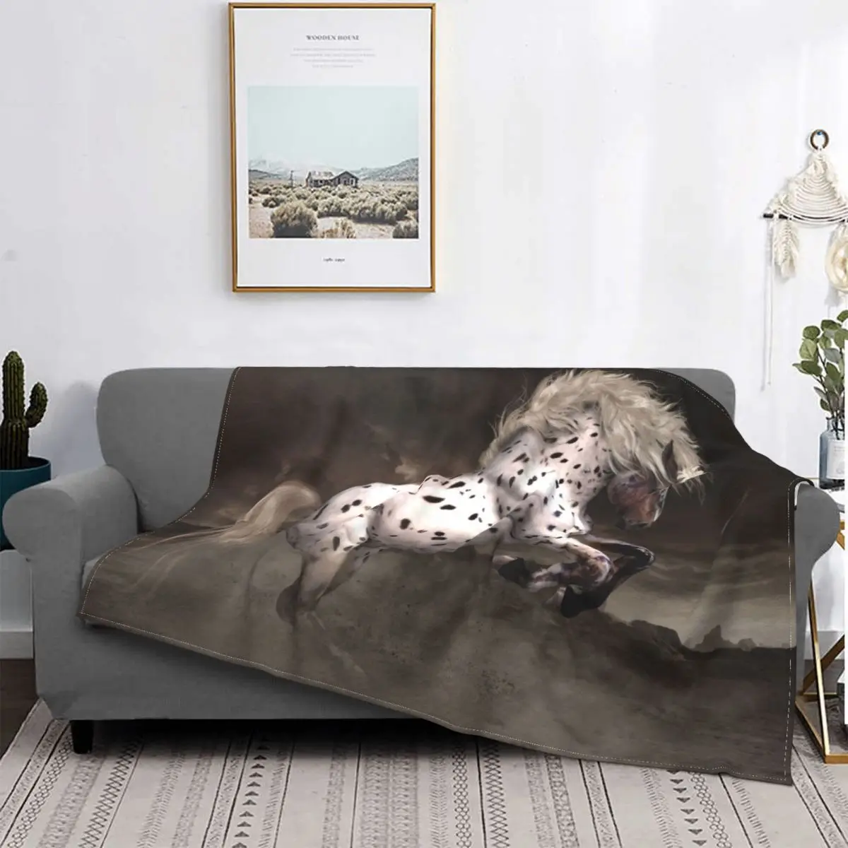 

Leopard Appaloosa Shiloh Blanket Riding Horses Pony Plush Warm SuperSoft Flannel Fleece Throw Blanket For Sofa Bedspread Quilt