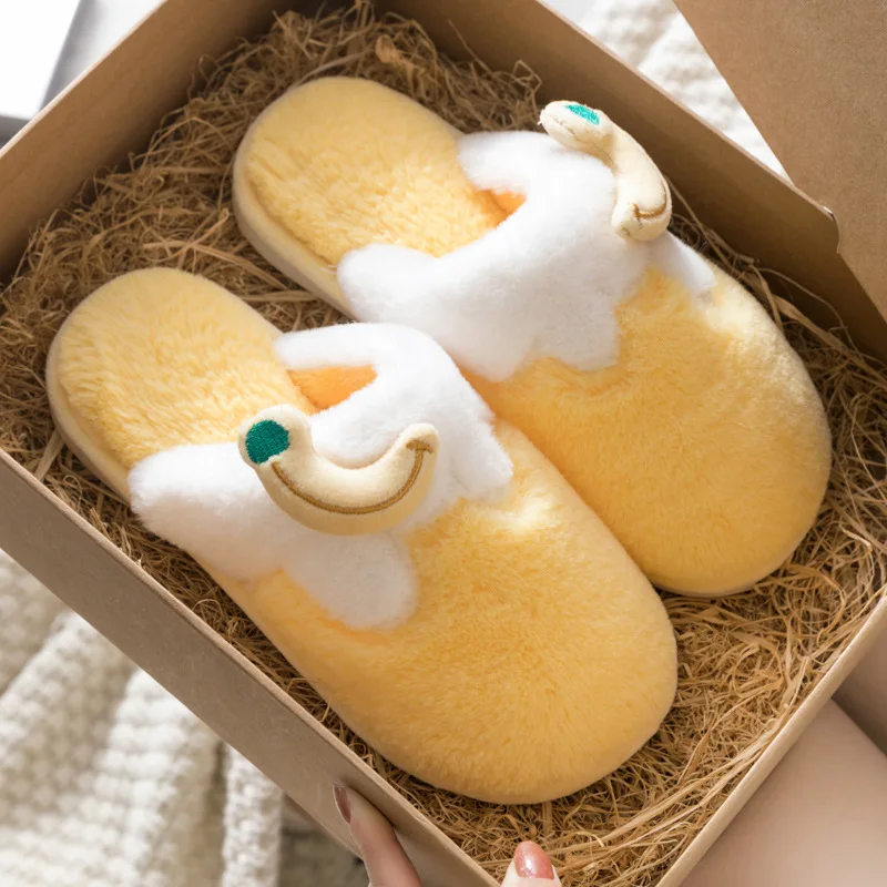 

Cotton Slippers for Home Autumn and Winter Cute Couples Indoor Thick-soled Warm Cotton Slippers for Winter