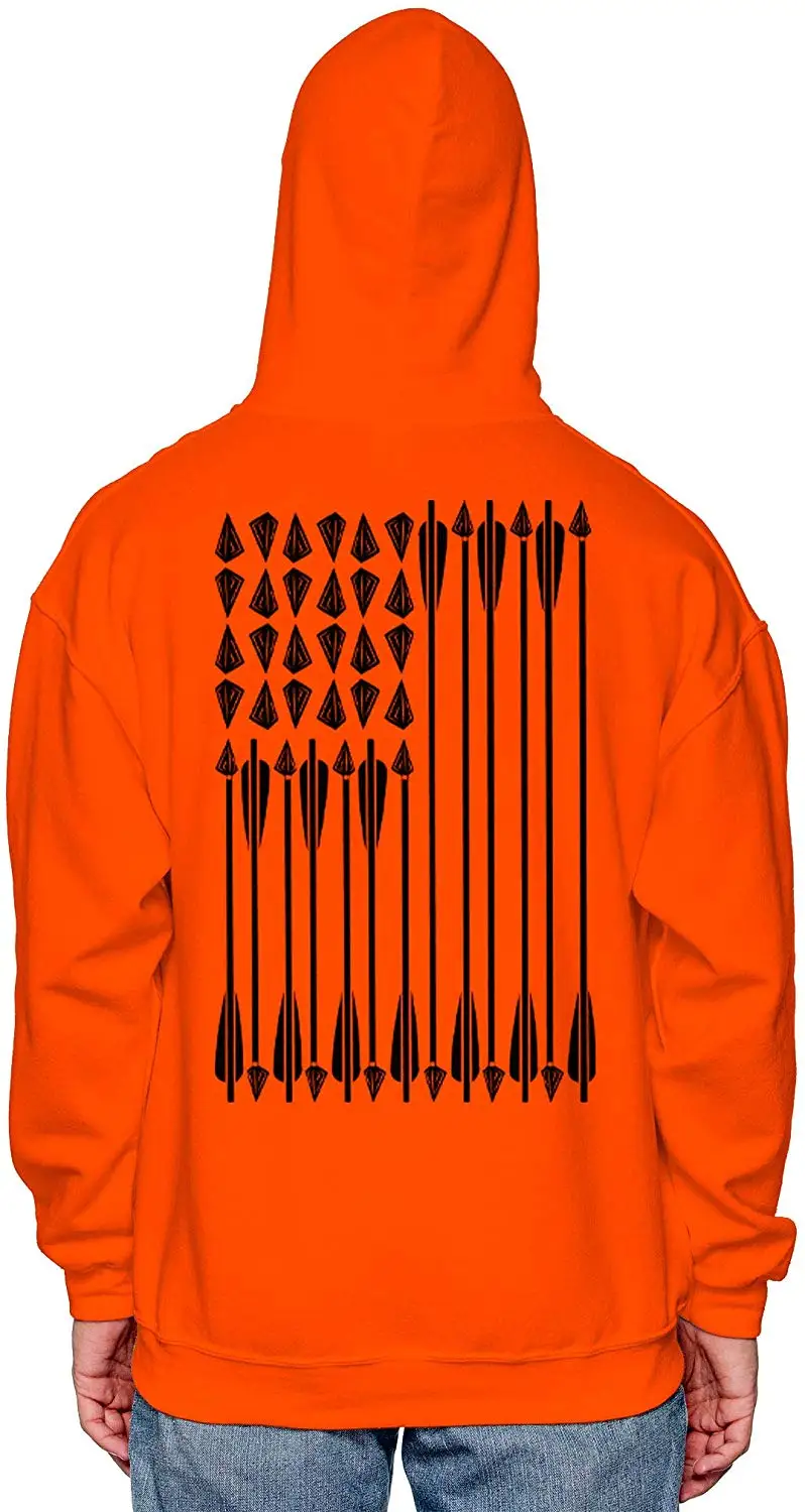 Толстовка унисекс с капюшоном изображением индейских стрел флага США |