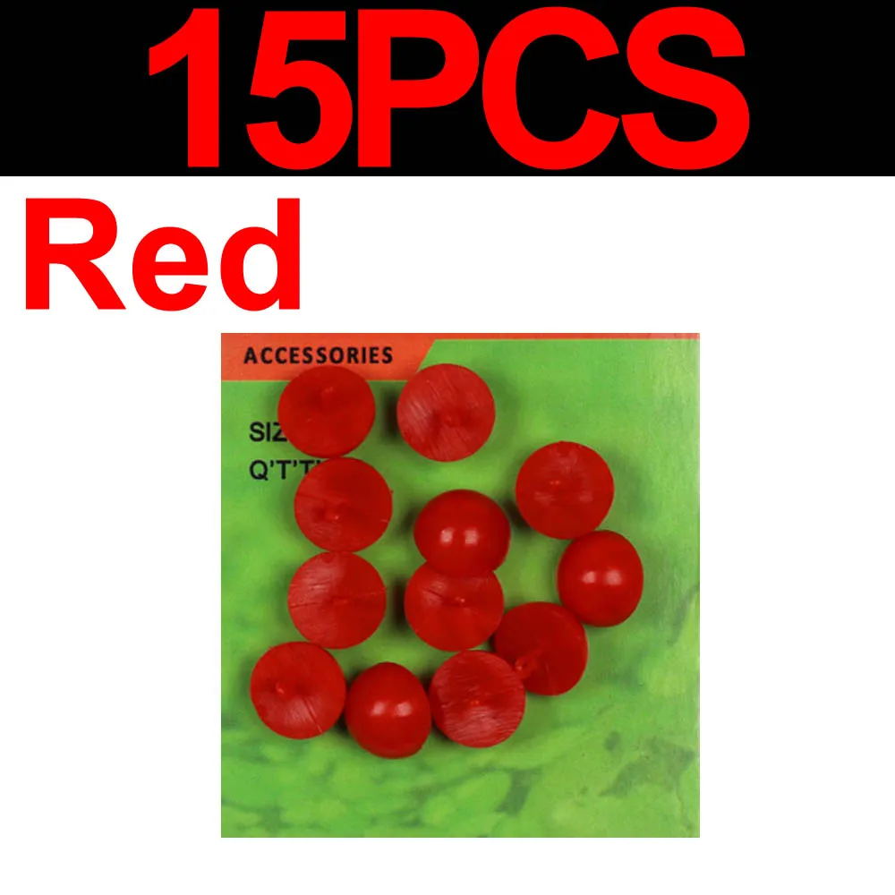 15pcs Red JIGEECARP 15 шт. заядлый Карп Рыболовный прицел останавливает мульти цветные пластиковые пробки 12 мм Бойлы останавливает рыболовные терминалы снасти - Цвет: 15pcs Red