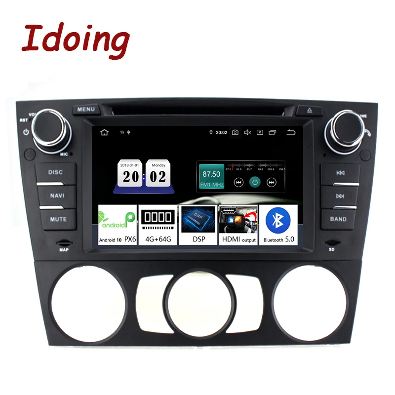 

Idoing 7" Android 10 Car Auto Radio Multimedia DVD Player For BMW 3 Series E90 E91 E92 E93 Head Unit 4G+64G DSP PX6 NO 2 din