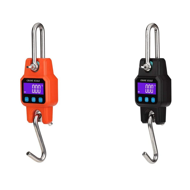 

Portable Rechargeable 300Kg/600Lb Heavy Duty Digital Crane Scale LED Display with Backlight for Home Farm Hunting