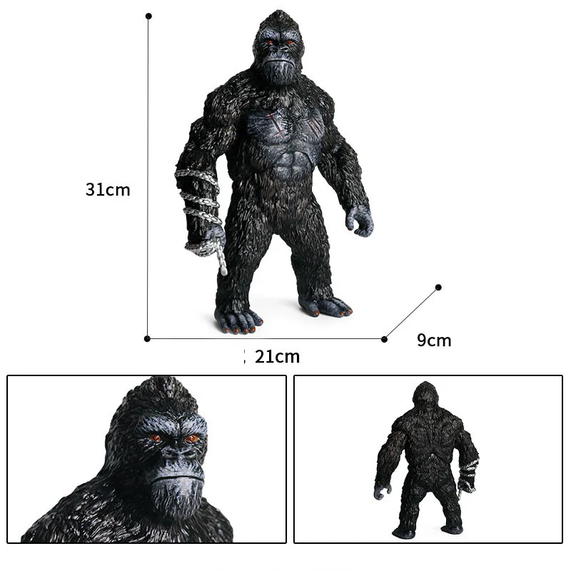 

12inch/31cm King KongFigure The Apes Gorilla Action Figures Giant Orangutan Collectible Resin Model Toys For Children 210