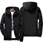 Мужская куртка-бомбер, ветровка на молнии с логотипом на заказ, Солнцезащитная куртка, Повседневная Свободная спортивная одежда, 7XL, размера плюс