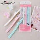 3 упаковки, бритва для бровей и бровей, безопасный безболезненный портативный шейпер для лица, инструмент для макияжа, средство для удаления волос на лице и губах