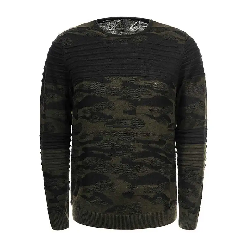 GLO-STORY мужской модный пуловер камуфляж пэчворк длинный рукав свитер для мужчин