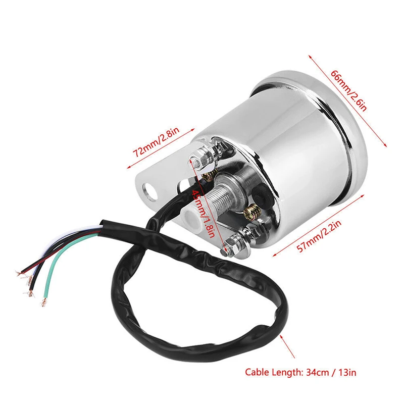 12 В Универсальный Тахометр индикатор измерения круглый Спидометр Одометр