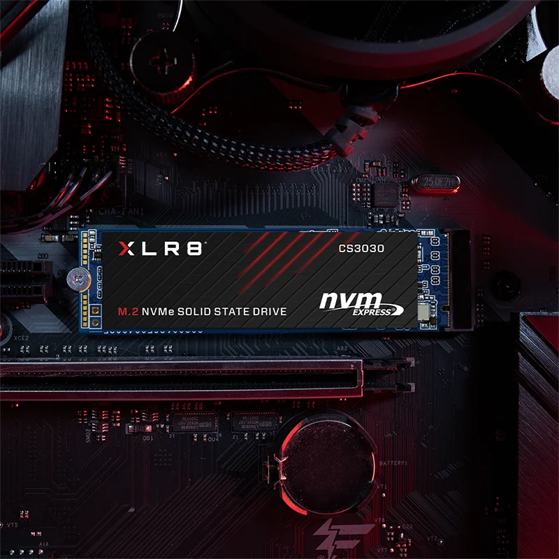 Твердотельный накопитель PNY CS3030 500Гб SSD M.2 2280 NVMe Чтение запись: 3500 / 2000 Mб/с|Внешние