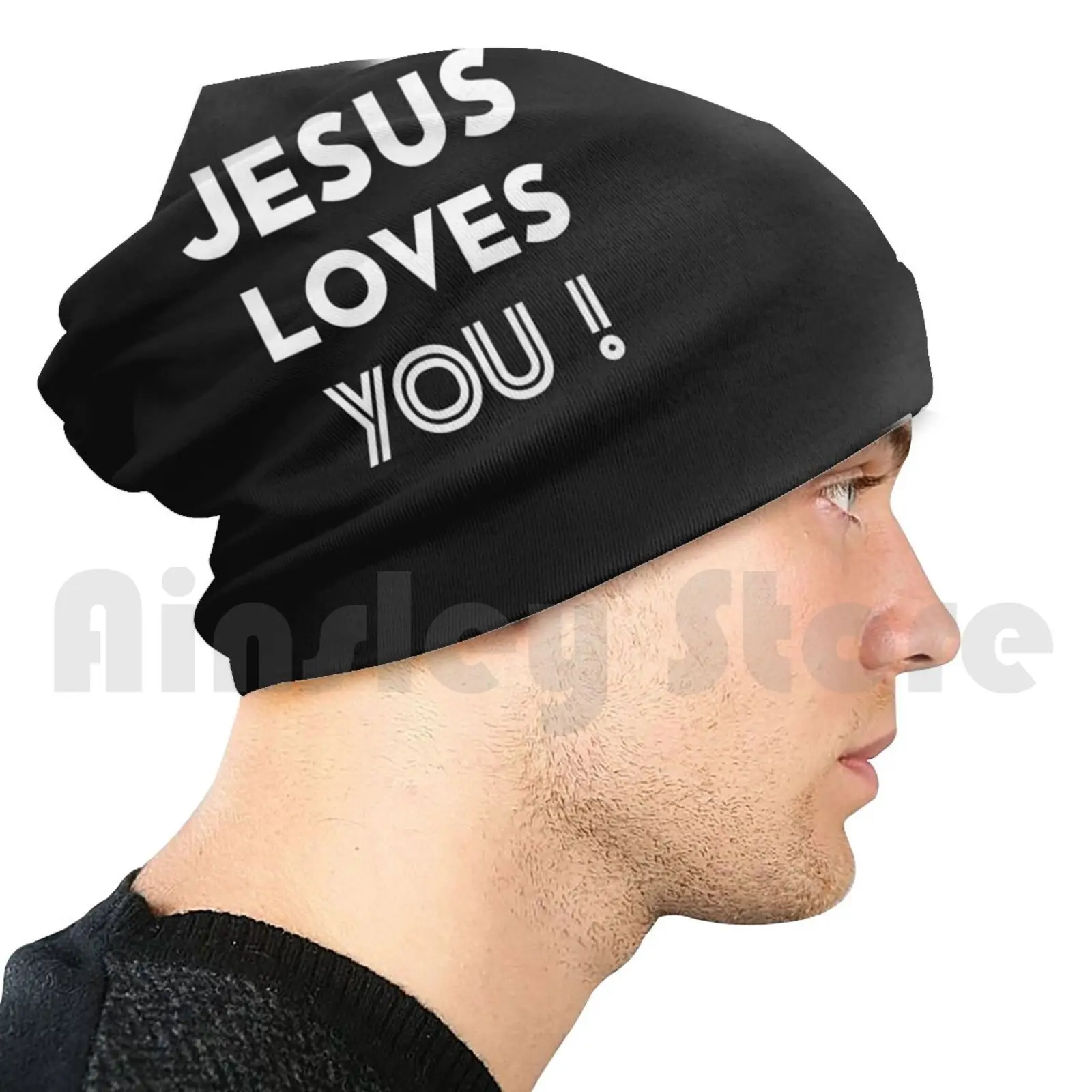 

Шапка-пуловер с Иисусом любит тебя, удобная женская шапочка, Вера, мужество, сила, храбрость, Библия, Бог, религия