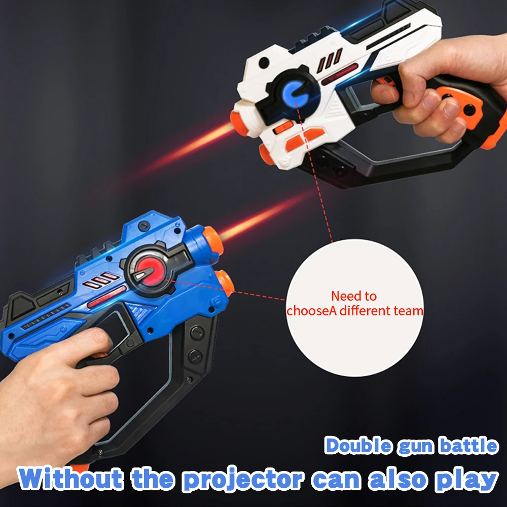 Electric Laser Tag Infrared Projector Toy Guns Weapon Blaster Pistola Battle Kit Interaction Games for Boys Indoor Outdoor | Игрушки и