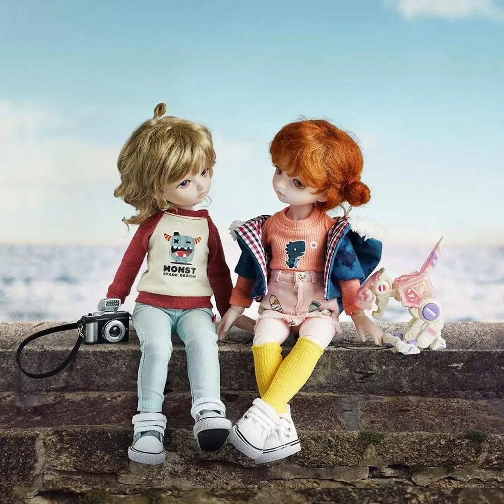 Set MI Mijia Monst BJD кукла моделирование Moe Ragdoll шарнирное тело модная Коллекционная кукла 30 см фабричные игрушки подарок для девочек детей - Цвет: Set