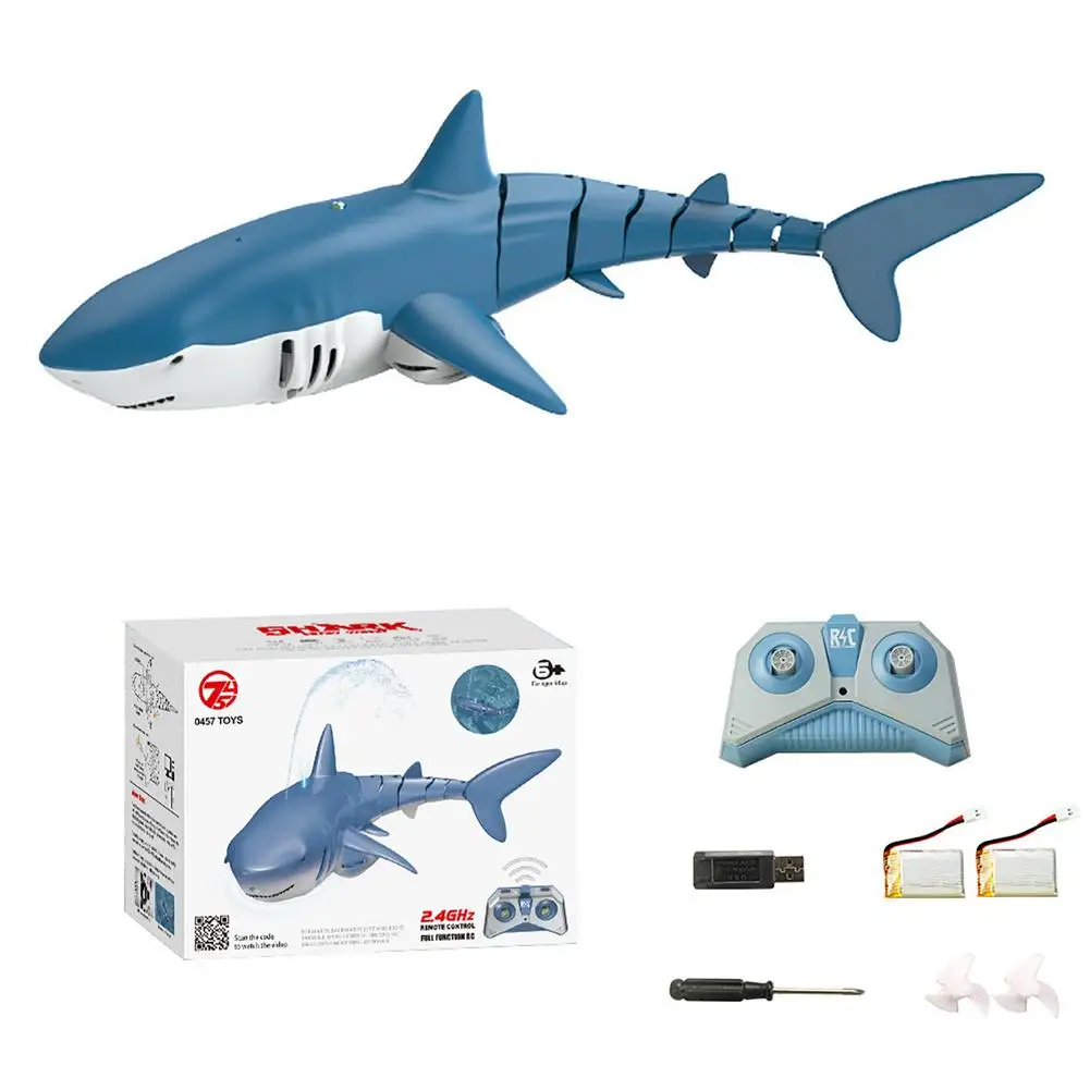 

2.4GHz Remote Control Sharks Toy Best Gift Pool Toys For Kids High Simulation Sharks For Swimming Pool Bathroom Rechargeable Poo