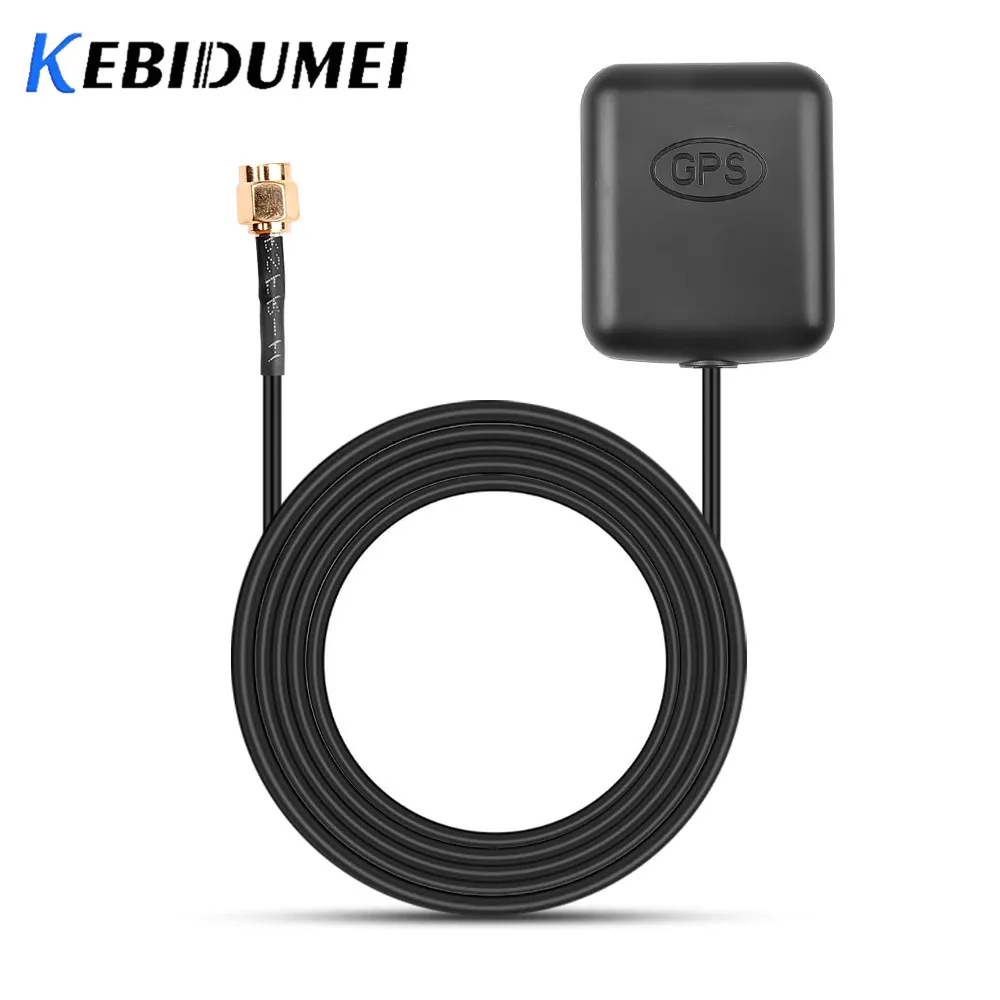 

Kebidumei 3M Car GPS Receiver SMA Conector cable GPS Antenna car Auto aerial adapter for DVD Navigation Night Vision Camera