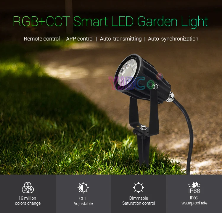 Miboxer 6 Вт RGB+ CCT умный светодиодный свет сада FUTC04 AC100~ 240V IP66 Водонепроницаемый светодиодный открытый лампа Сад Освещение
