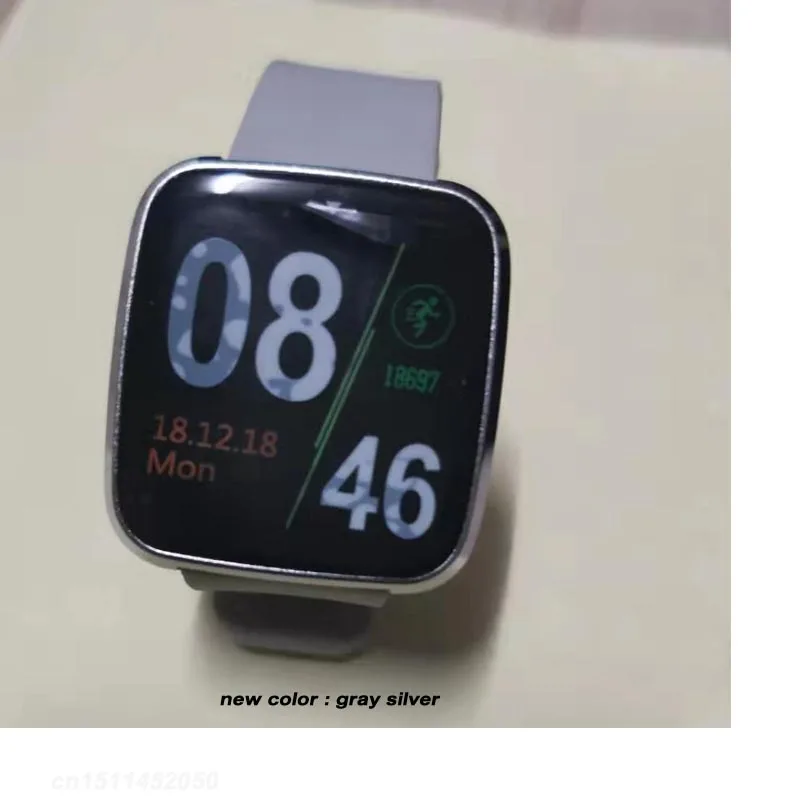 gray silver Greentiger S7, умный Браслет, пульсометр, измеритель артериального давления, напоминание о звонках, фитнес-трекер, водонепроницаемые Смарт-часы, Android IOS - Цвет: gray silver