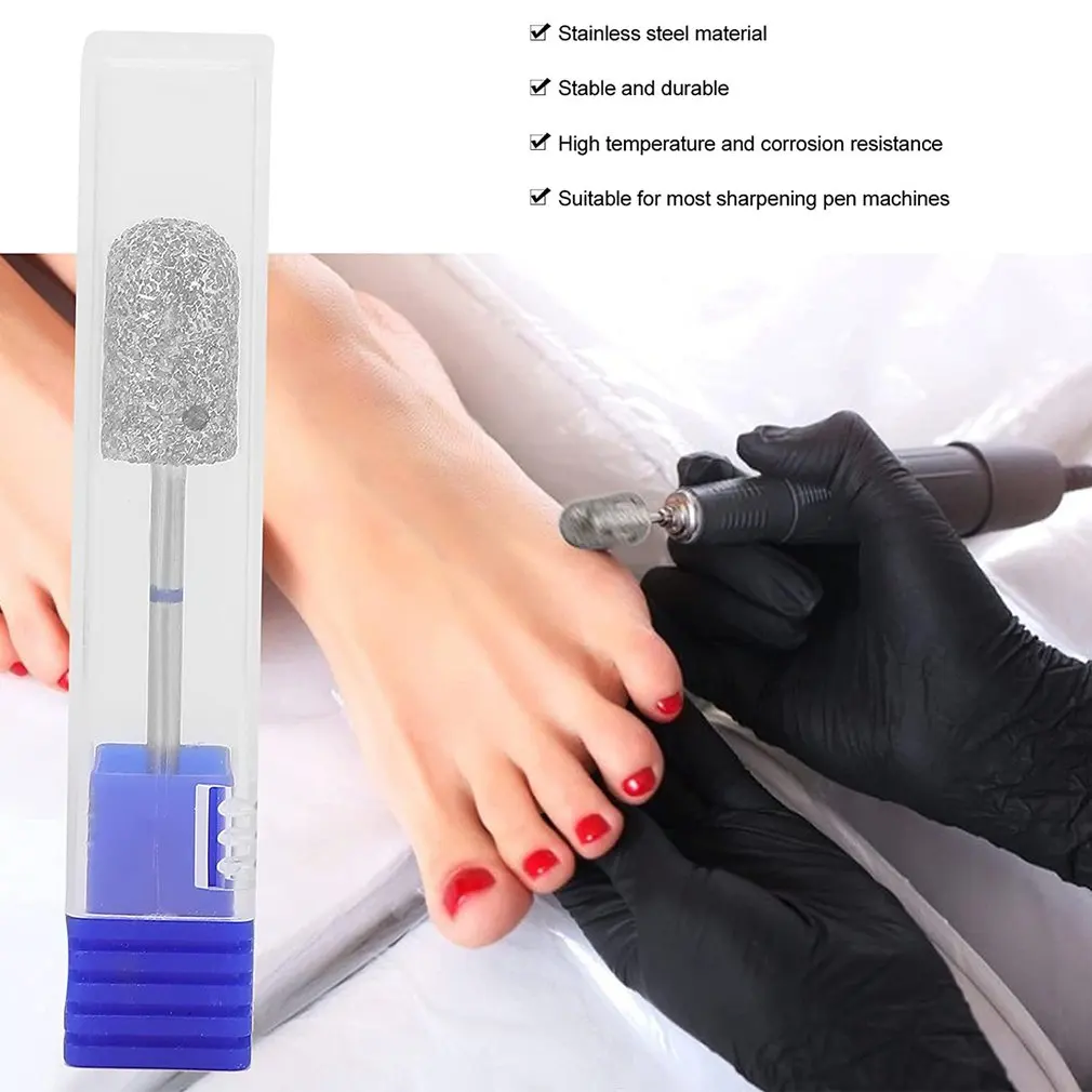 

Foot Grinding Head Round Head Stainless Steel Grinding Head Single Cylindrical Spiral Foot Care Grinding Head