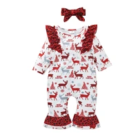 2021 06 30 lioraitiin 0 18m newborn baby girl autumn christmas clothing long sleeve animal printed jumpsuit 2pcs outfit