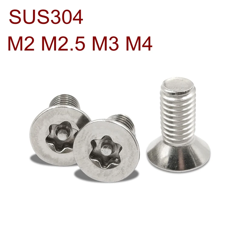 Винт с плоской головкой Torx A2 из нержавеющей стали стойкой M2 M2.5 M3 M4 SUS304