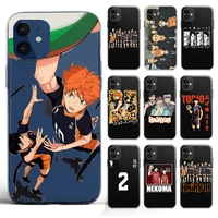 cute japan anime oya haikyuu clear phone case for iphone 11 pro 12 xr x xs max se20 7 8plus shockproof soft tpu cover coque