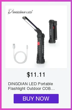 DINGDIAN светодиодный DC3.7V USB Перезаряжаемый рабочий светильник COB светодиодный флэш-светильник USB Рабочий светильник фонарь светильник крюк лампа открытый кемпинг светодиодный фонарь