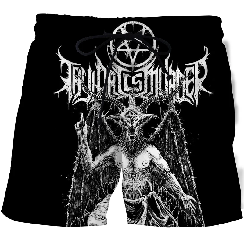

Summer casual breathable stitching men's shorts New Harajuku style shorts Cartoon 3D printed shorts Street hip-hop shorts