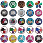 6 шт.лот новые кнопки, ювелирные изделия, металл, хрусталь, круглый цветок, красочные 18 мм кнопки, подходят для DIY-браслетов