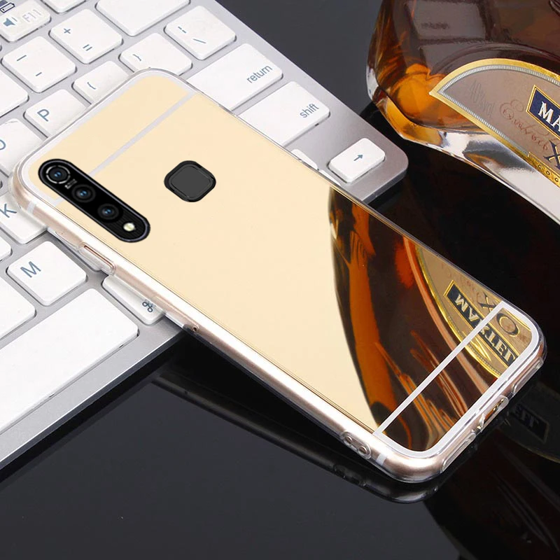 TRISEOLY для VIVO Z5X чехол зеркало из розового золота противоударный защитный мягкий