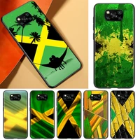 retro jamaica national flag black phone case for xiaomi civi play mix 3 a2 a1 6x 5x poco x3 nfc f3 gt m3 m2 x2 f2 pro c3 f1