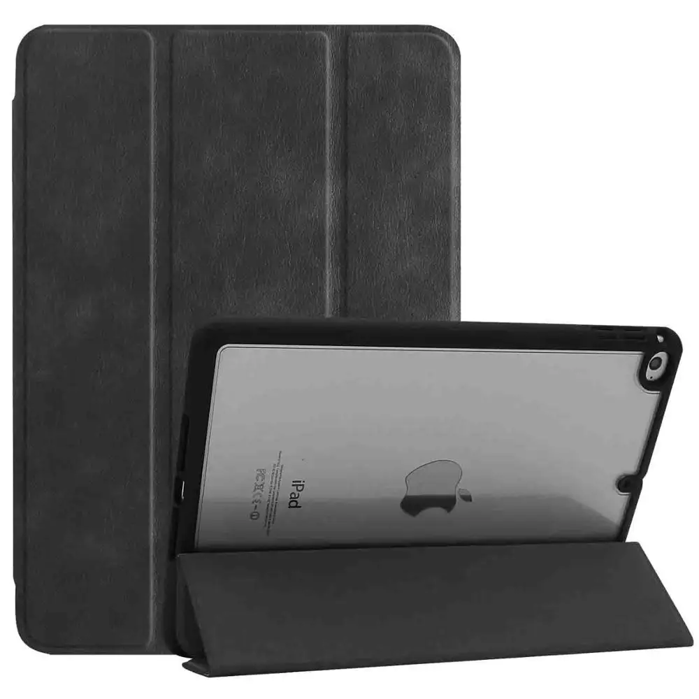 Для iPad Mini 5 Чехол карандаш держатель Фолио трехслойный кожаный мягкий ТПУ задняя крышка Авто Режим сна/Пробуждение чехол для iPad Mini5 Mini 4 - Цвет: 18