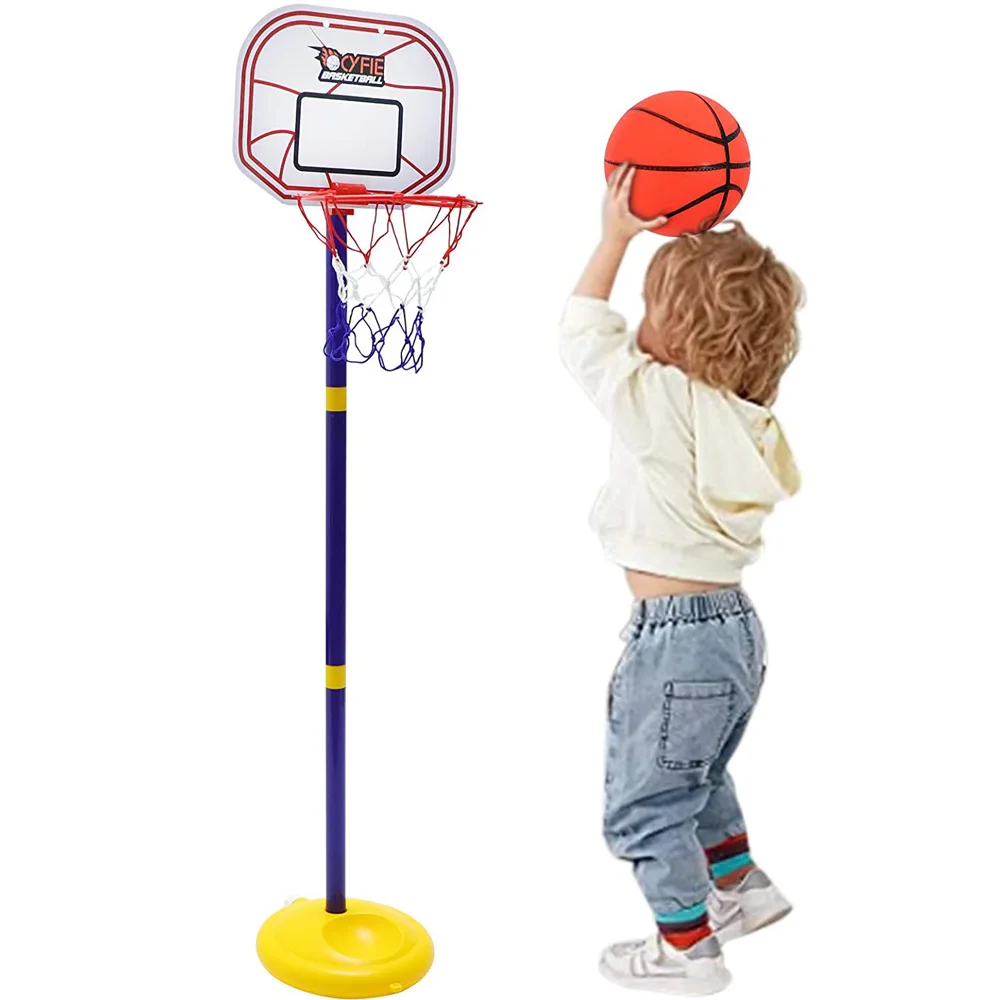 

Kids Basketball Hoop Toddlers Toy for 1-3 Year Old Boy Girl Adjustable Height Basketball Set Indoor Outdoor Basketball Game Gift