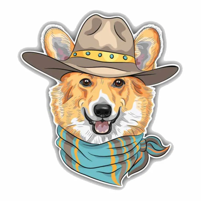 OFK хипстерская собака Pembroke Welsh Corgi креативная мультяшная наклейка на автомобиль. |