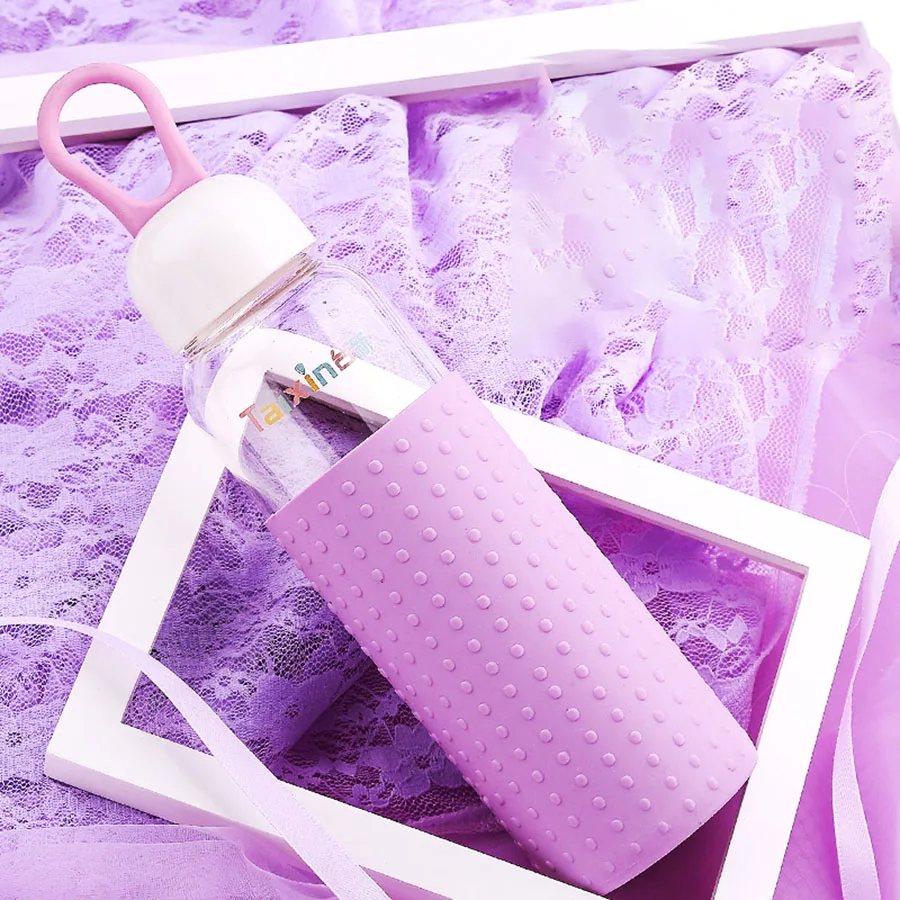 Корейский Стекло бутылка для воды милый кот &quotMy Bottle&quot 500 мл творческие