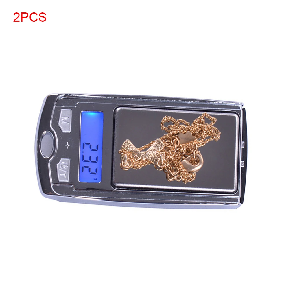 

2 Pieces 200g/0.01g Car Key Design Electronic LED Display Scales Mini Jewelry Pocket Palm Digital Weight Balance