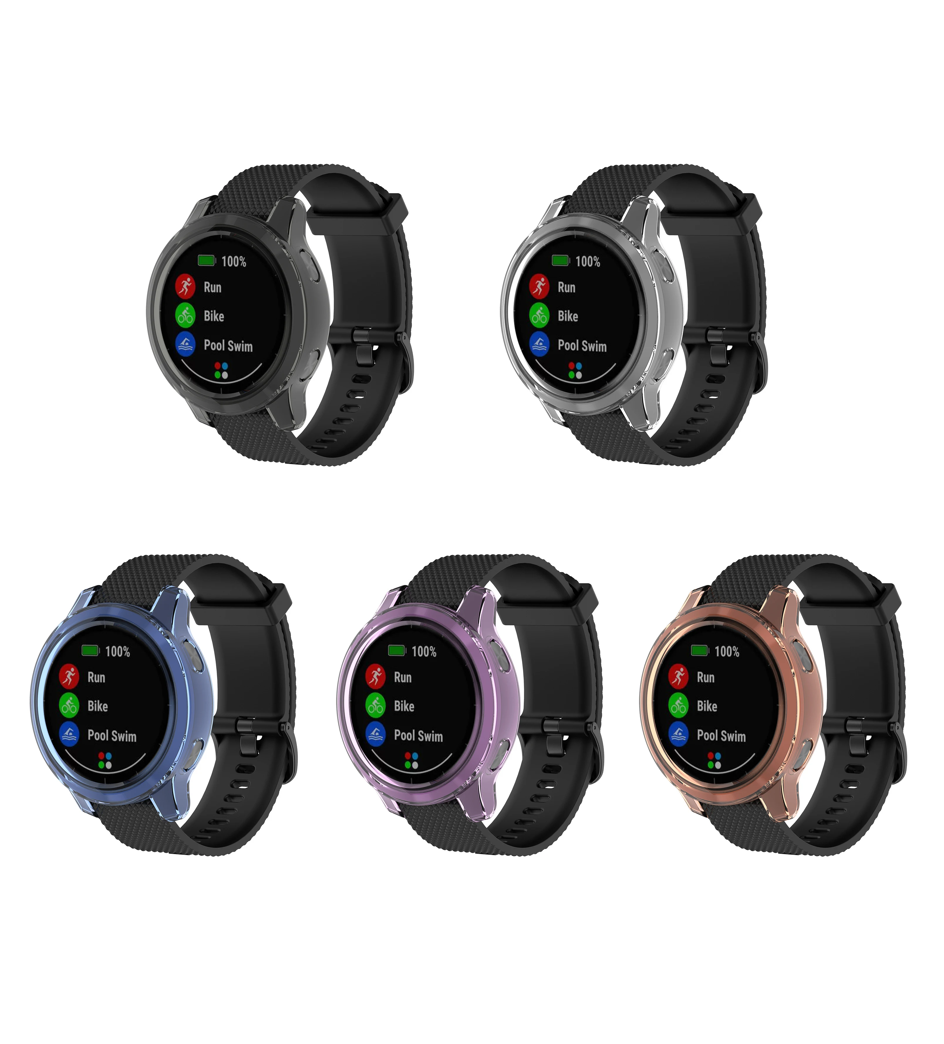 

Чехол-накладка для Garmin Vivoactive 4/4S, 2S, 40 мм, 45 мм, из мягкого ТПУ
