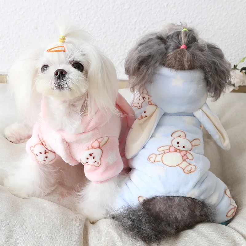 

100% Cotton Print Pet Dog Warm Clothes Puppy Jumpsuit Hoodie Coat Doggy Apparel Keep Warm Dog Clothes Pet Clothes