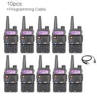 10 pcs baofeng uv 5r two way radio black ham amateur walkie talkie dual band vhfuhf 136 174 400 520mhz