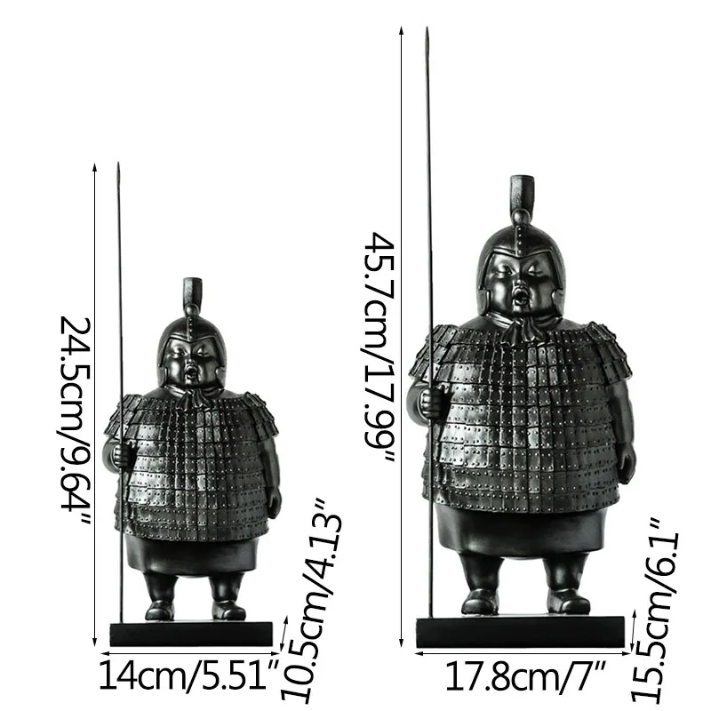 

Strongwell Creative Antique Terracotta Warriors Soldier Character Model Figurines Modern Bookends Furnishings Home Decorations