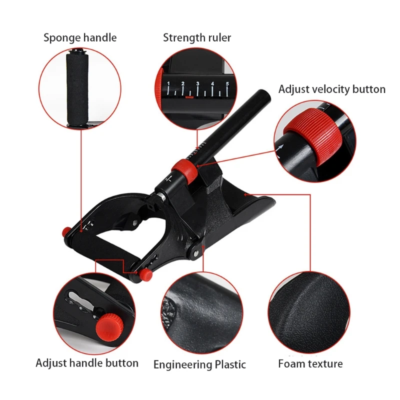 

Hand Grip Exerciser Strengthener with Adjustable Resistance, Forearm Strengthener, Hand Exerciser for Muscle Building K3NC