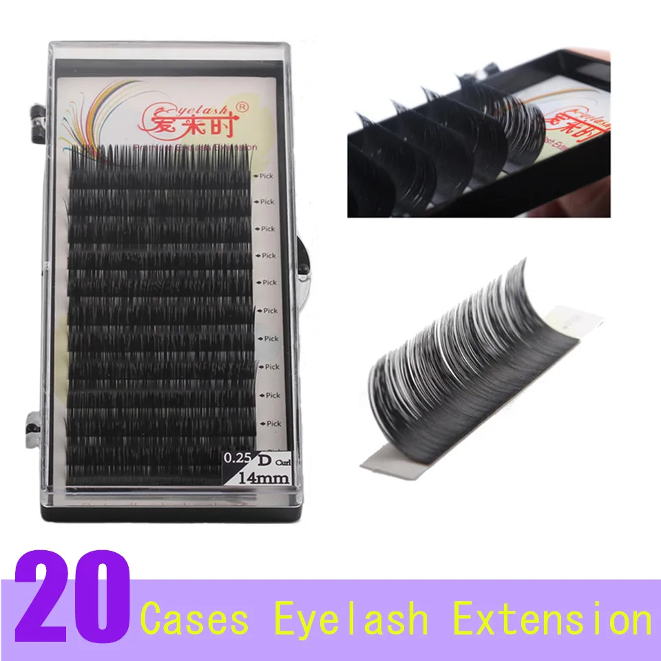 

THINKSHOW 20 Cases 3D Faux Mink Eyelashes Extension Individual Eyelash Natural Material Cilias Eye Lashes Dropship Makeup Tools