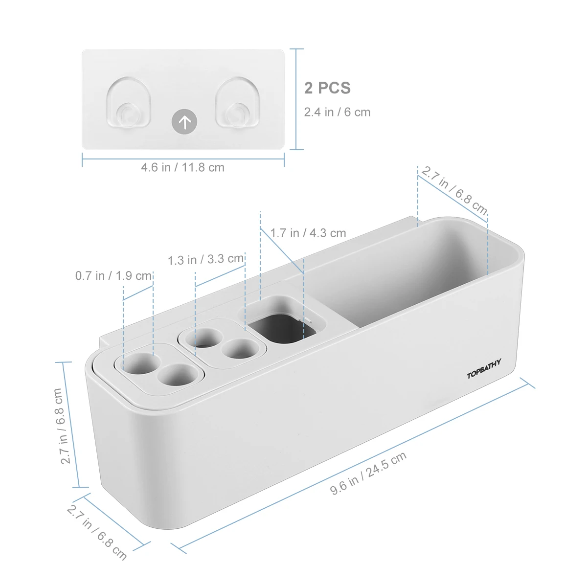 TOPBATHY 1 шт. многофункциональная настенная подставка для зубных щеток монтируемая