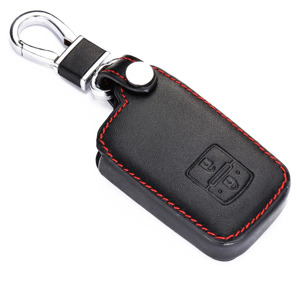 

Genuine Leather Car Key Case For Toyota Avalon Auris Camry RAV4 Yaris Verso 2012-2018 Keyless Remote Fob Protector Cover Bag