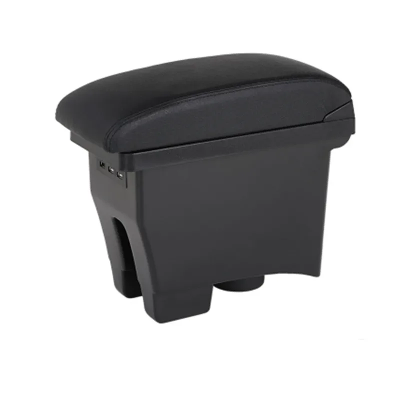 Black red line Для Volkswagen VW Polo Подлокотники коробка с двойным дном+ usb 2011 - Название цвета: Black red line