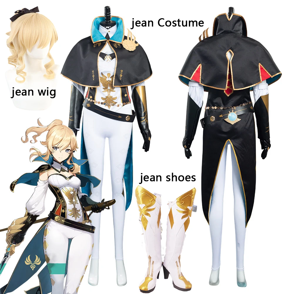

Jean Gunnhildr Cosplay Costume Outfits Genshin Impact Halloween Carnival Uniform Full Suit Custom Make Full Sets